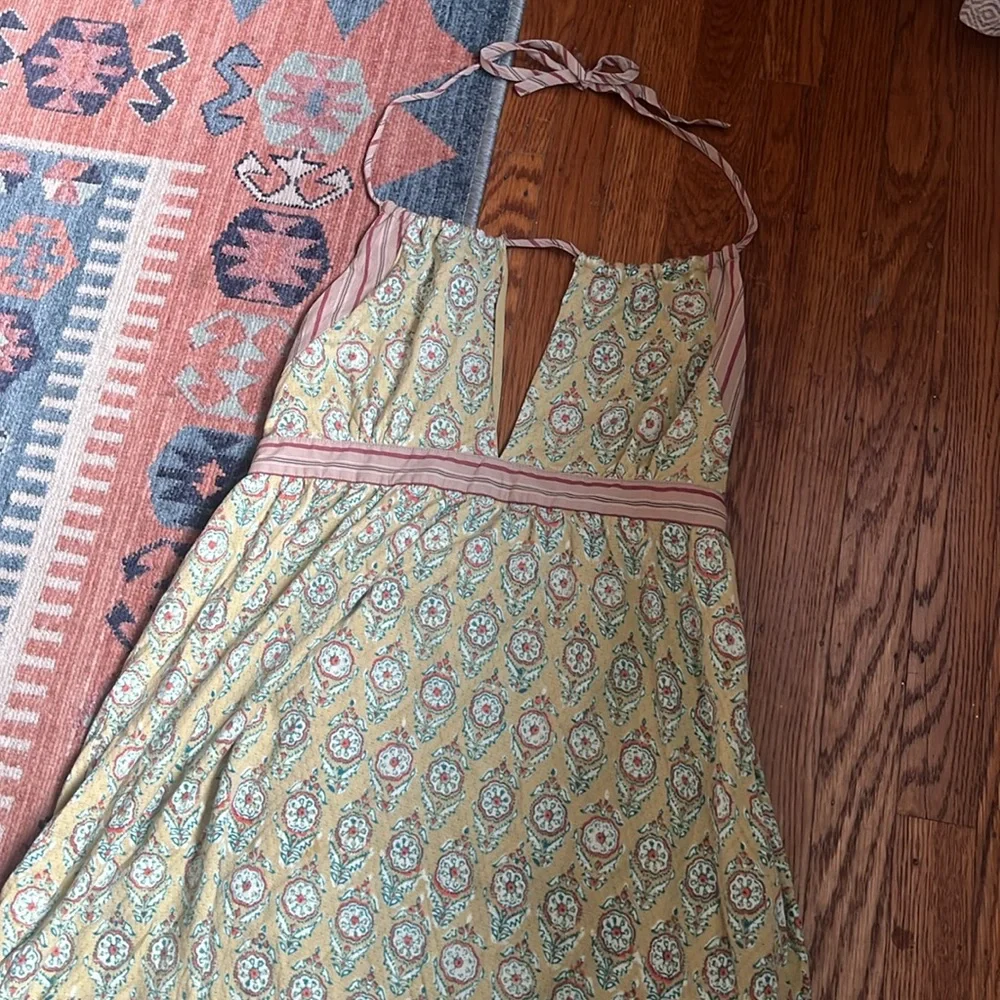 Free People Yellow and Pink Mini Dress - Picture 2 of 11
